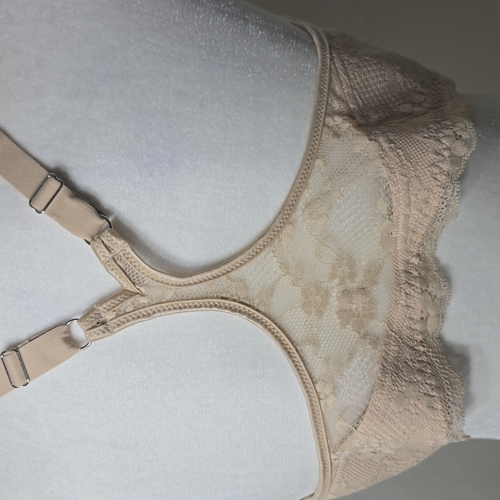 Maidenform 40C Front Close Beige Underwire Bra NWT - Picture 4 of 8